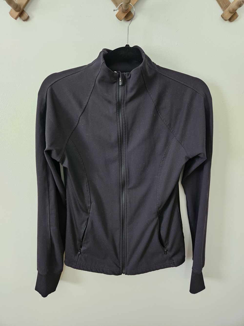 90 Degrees Black Full-Zip Athletic Jacket